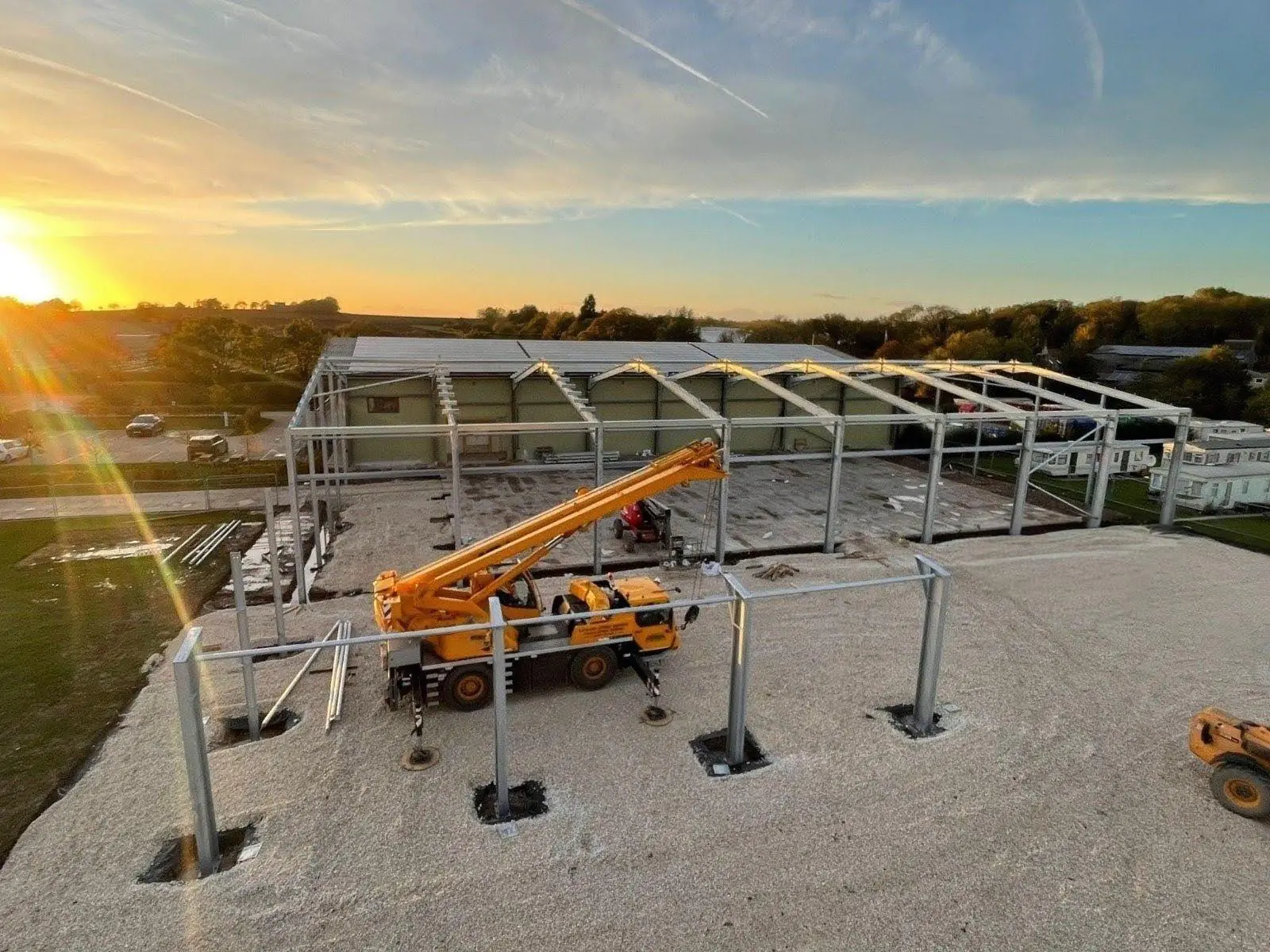 Steel frame building construction | Large-scale residential site preparation | Timmins Engineering